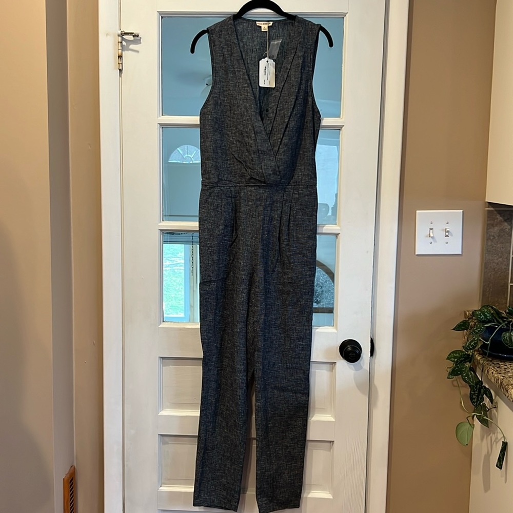 NWT! Zenana Outfitters Gray/Jean Jumpsuit